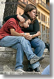 conceptual, couples, europe, italy, people, romantic, rome, sitting, vertical, photograph