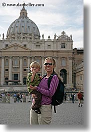 boys, childrens, churches, europe, italy, jack and jill, jacks, jills, mothers, people, rome, st peters, toddlers, vertical, womens, photograph