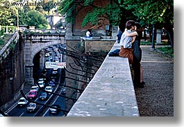 europe, horizontal, italy, kissers, people, rome, traffic, transportation, photograph