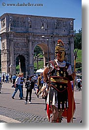 arches, europe, italy, people, roman, rome, solider, vertical, photograph