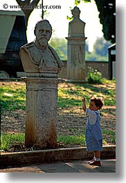 europe, italy, people, pointing, rome, statues, toddlers, vertical, photograph