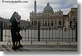 churches, europe, horizontal, italy, nst peters, nuns, people, rome, senior citizen, vatican, womens, photograph