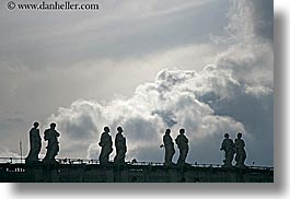 arts, clouds, europe, horizontal, italy, marble, materials, nature, rome, sky, statues, vatican, photograph