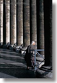 europe, italy, people, pillars, rome, senior citizen, vatican, vertical, womens, photograph