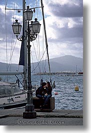 alghero, europe, harbor, italy, kiss, people, sardinia, vertical, photograph