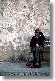 alghero, europe, headache, italy, people, sardinia, vertical, photograph