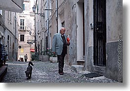 alghero, europe, homes, horizontal, italy, people, sardinia, walking, photograph