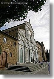 basilica san miniato, basillica, buildings, churches, europe, facades, florence, italy, tuscany, vertical, photograph