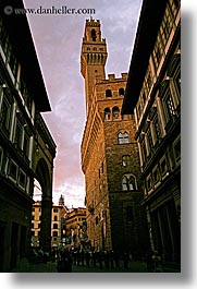 buildings, clock tower, europe, florence, fortress, italy, palace, palazzio, tuscany, vecchio, vertical, photograph