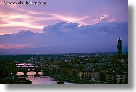 cityscapes, clouds, europe, florence, horizontal, italy, rivers, sunsets, tuscany, photograph