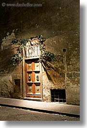 doorways, europe, florence, illuminated, italy, nite, slow exposure, tuscany, vertical, photograph