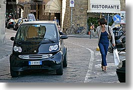 cars, europe, florence, horizontal, italy, men, people, tuscany, waving, womens, photograph