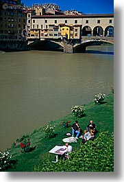 europe, florence, italy, lawn, ponte vecchio, tuscany, vertical, photograph