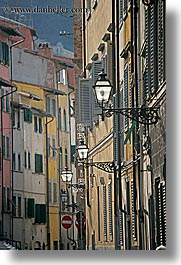 europe, florence, italy, lamp posts, tuscany, vertical, windows, photograph