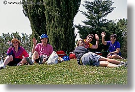 europe, grass, groups, horizontal, italy, men, tourists, tuscany, womens, photograph