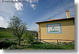 europe, fattoria lavacchio, horizontal, houses, italy, towns, tuscany, windmills, photograph