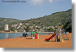 beaches, boats, colorful, europe, horizontal, isola giglio, italy, ocean, towns, tuscany, photograph