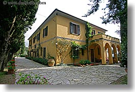archways, buildings, europe, horizontal, hotels, italy, ivy, la bandita, towns, tuscan, tuscany, villa, photograph