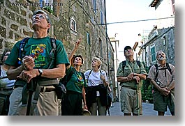 europe, horizontal, italy, looking, people, pitigliano, tourists, towns, tuscany, photograph