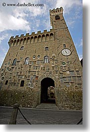 buildings, castles, europe, facades, fortress, italy, palace, scarperia, stones, towns, tuscany, vertical, photograph
