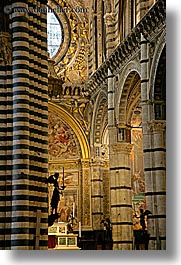 angels, arts, churches, europe, italy, pillars, religious, siena, statues, towns, tuscany, vertical, photograph