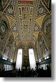 arts, churches, europe, frescoes, gallery, italy, museums, paintings, religious, siena, towns, tuscany, vertical, windows, photograph