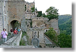 cobblestones, europe, horizontal, italy, people, sorano, streets, tourists, towns, tuscany, walking, photograph