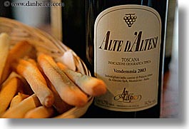 altesino, bottles, bread, europe, horizontal, italy, red wine, sticks, tuscany, wineries, photograph