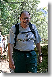 dale, europe, glasses, happy, hiking, italy, laugh, men, people, steve, tourists, tuscany, vertical, photograph