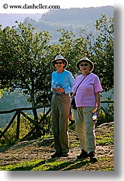 edith, europe, happy, italy, muriel, muriel edith, senior citizen, tourists, tuscany, vertical, womens, photograph