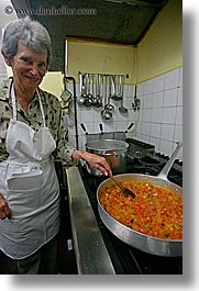 apron, europe, foods, happy, italy, kitchen, making, muriel, muriel edith, senior citizen, soup, tourists, tuscany, vertical, womens, photograph