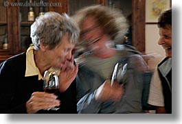 dorothy, europe, happy, horizontal, italy, laugh, laughing, motion blur, muriel, muriel edith, red wine, senior citizen, slow exposure, tourists, tuscany, wine glass, wines, womens, photograph
