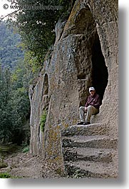 etrusccan, europe, italy, men, phil, senior citizen, sims, tombs, tourists, tuscany, vertical, photograph