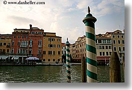 canals, europe, horizontal, italy, poles, venecia, venezia, venice, photograph