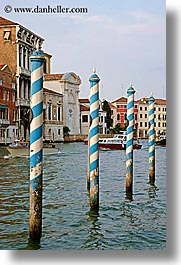 canals, europe, italy, poles, venecia, venezia, venice, vertical, photograph
