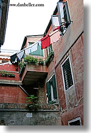 clothes, europe, hanging laundry, italy, laundry, venecia, venezia, venice, vertical, photograph