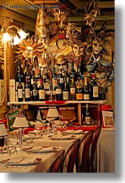 europe, italy, masks, restaurants, venecia, venetian, venezia, venice, vertical, photograph
