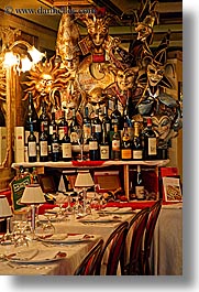 europe, italy, masks, restaurants, venecia, venetian, venezia, venice, vertical, photograph