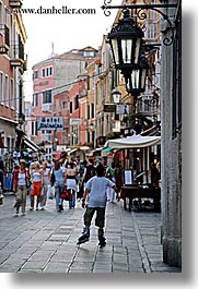 boys, europe, italy, rollerblading, streets, venecia, venezia, venice, vertical, photograph