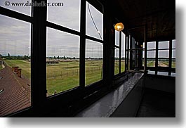 auschwitz, buildings, europe, from, guards, horizontal, poland, prison, prison camp, structures, towers, views, windows, photograph