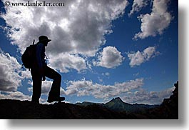activities, clouds, emotions, europe, hikers, hiking, horizontal, nature, poland, silhouettes, sky, solitude, photograph