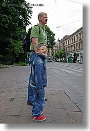 boys, childrens, europe, families, fathers, krakow, men, people, poland, sons, vertical, photograph