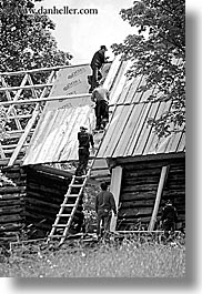 images/Europe/Poland/Zakopane/Buildings/men-on-ladder-bw.jpg