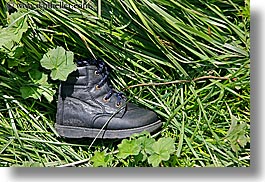 boots, childrens, europe, grass, horizontal, poland, zakopane, photograph