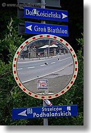 images/Europe/Poland/Zakopane/Misc/directional-signs-n-fisheye-mirror.jpg