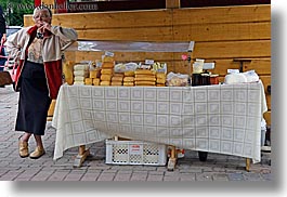 cheese, europe, horizontal, people, poland, smoking, vendors, womens, zakopane, photograph