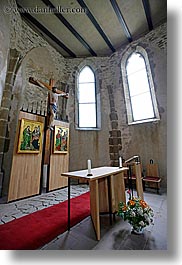 altar, crosses, europe, jesus, slovakia, spis castle, vertical, photograph