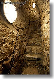 europe, materials, narrow, slovakia, spis castle, staircase, stones, vertical, photograph