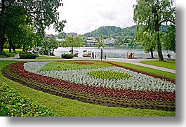 bled, europe, flowers, gardens, horizontal, slovenia, photograph