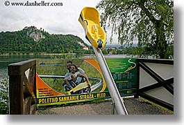 advertisement, bled, europe, horizontal, rides, signs, slovenia, photograph